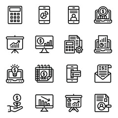 
Pack of Digital Analytics Glyph Icons 
