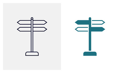 Signpost icon vector template, Travel design icon concepts, Creative design