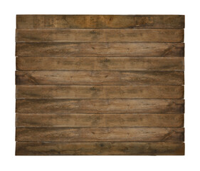 Old weathered wooden board isolated on white