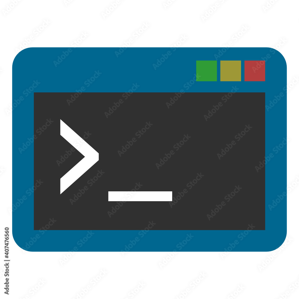 Wall mural 2d icon of a cmd - command line - terminal
