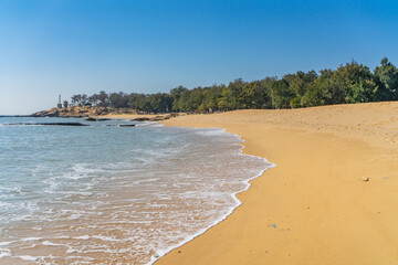 The beach and sea at Quanzhou, China.