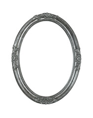 Vintage silver oval round picture frame