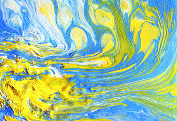 Acrylic pouring. Fluid art.