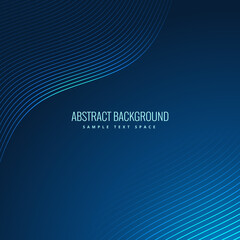 Modern blue abstract background, wavy lines on blue background