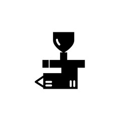Coffee maker glyph icon. Cafe and restaurant icon in black solid style. Vector