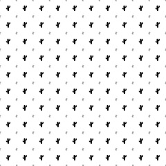 Square seamless background pattern from geometric shapes are different sizes and opacity. The pattern is evenly filled with black cactus symbols. Vector illustration on white background