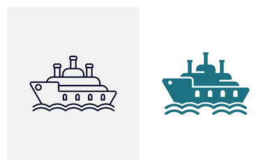 Ship icon vector template, Travel design icon concepts, Creative design