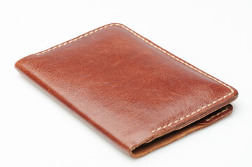 Brown leather passport cover