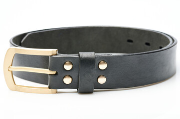 Black leather pants belt