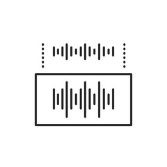 Soundproofing color line icon. Pictogram for web page, mobile app, promo. Editable stroke