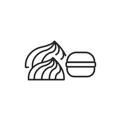 Baiser color line icon. Isolated vector element.