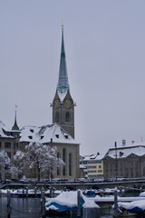 Fototapeta na wymiar Church Fraumünster at Zurich, Switzerland.