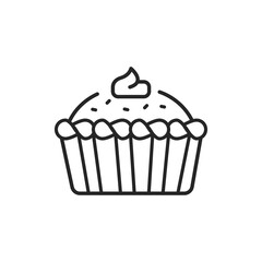 Pie color line icon. Isolated vector element.