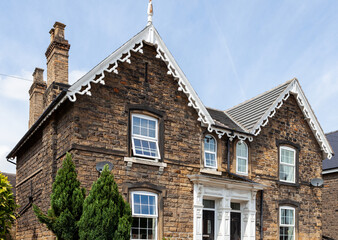 Old house with a beautiful facade