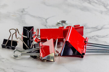 Assorted paper clips. Calgary, Alberta, Canada