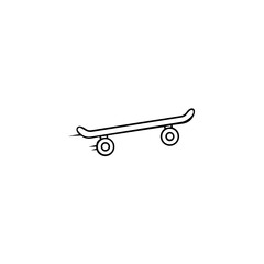 icon of skateboard. Longboard. Skateboard. Vector illustration.