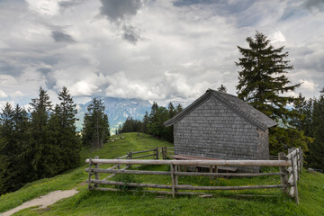 Hütte auf dem Berg