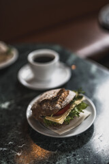 Obraz na płótnie Canvas breakfast sandwich