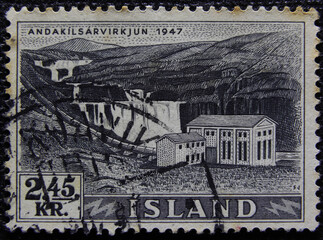 Isolated Iceland Stamp