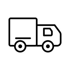 truck conveyance transport vehicle line style icon