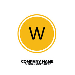 W Initial logo template vector