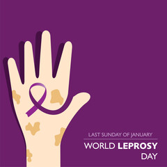 Obraz premium World Leprosy Day observed on last Sunday of January every year