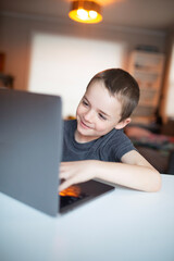 boy using the computer