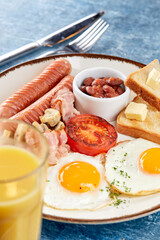 traditional breakfast in the cafe