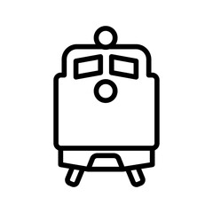 train transport vehicle line style icon