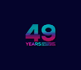 49 Year Anniversary Day background Concept