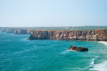 the wild coast in the Algarve, Portugal