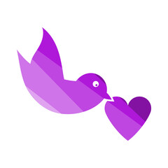 Dove With Heart Icon