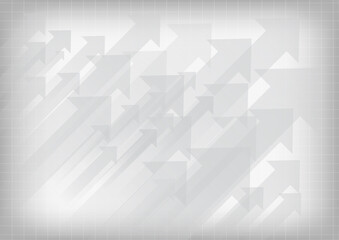 Fototapeta premium Vector : Raising arrows on gray grid background