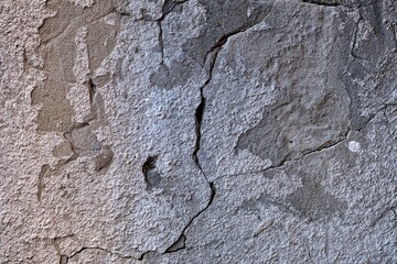 Old wall. Old peeling white paint on concrete wall, texture background