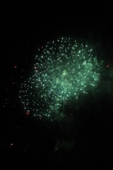 Fuegos artificiales en una noche oscura