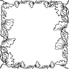 flowers and leaves for invitation cards, vegetation, flora, beautiful floral patterns, frame for invitations, illustration for website, illustration for instagram, illustration for poster, illustratio