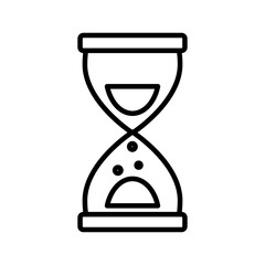 time hourglass sand line style icon