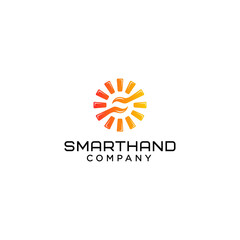 Fototapeta na wymiar Initial S Hand Letter With Smart logo Design For Logo Design Modern App Technology Business Consulting. Vektor
