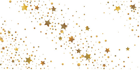 Star of confetti. Falling starry background.