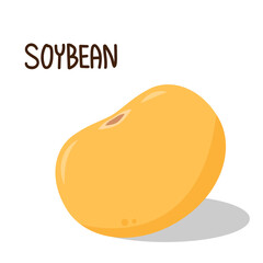 Soybean cartoon vector. free space for text. wallpaper. copy space.