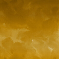 Gold ink and watercolor texture on white paper background. Gradient paint strokes and decalcomania effect. Hand-painted gouache abstract image. Mess on the canvas.