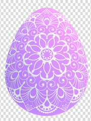 pink and blue spiritual symbol on easter egg