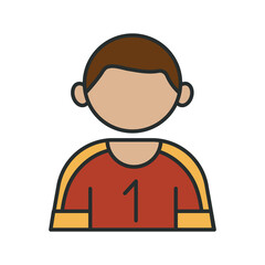 profession football player worker avatar fill style icon