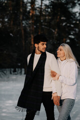 couple walking in park