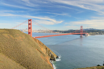 Another Golden Bridge and San Francisco skyline view from Golden Gate National Recreation Area. The most photographed place on planet Earth. There are millions of pictures like this.