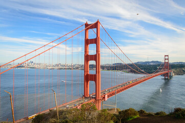 Another Golden Bridge and San Francisco skyline view from Golden Gate National Recreation Area. The most photographed place on planet Earth. There are millions of pictures like this.
