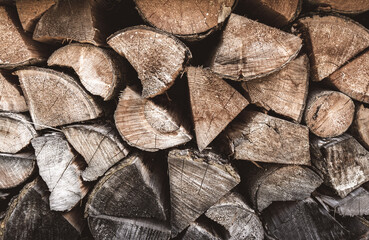 Wood pile background texture
