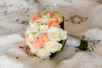 Wedding bouquet of roses