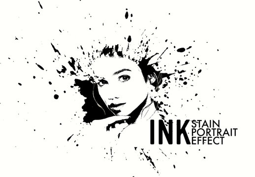 Ink Splatter Portrait Effect