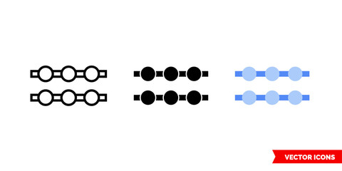 Connected no data icon of 3 types color, black and white, outline. Isolated vector sign symbol.
